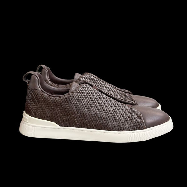 Zegna Triple Stitch Diff Skins – Marrón (trenzado)