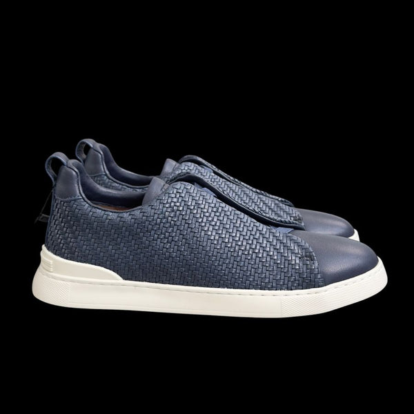Zegna Triple Stitch Diff Skins – Azul Marino (trenzado)